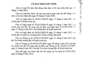 Quyết định 24/2013/QĐ-UBND bảng giá tài sản tính lệ phí trước bạ Bình Dương
