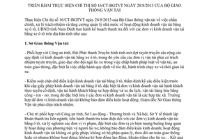 Kế hoạch số 63/KH-UBND chấn chỉnh xử lý tăng cường quản lý kinh doanh vận tải bằng xe ô tô Nam Định