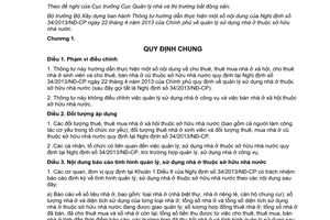 Thông tư 14/2013/TT-BXD hướng dẫn Nghị định 34/2013/NĐ-CP quản lý sử dụng nhà ở thuộc nhà nước