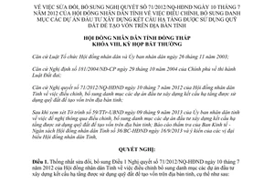 Nghị quyết 126/2013/NQ-HĐND danh mục dự án đầu tư xây dựng kết cấu hạ tầng Đồng Tháp