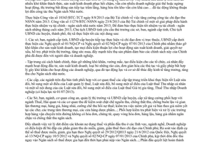 Chỉ thị 14/CT-CT công tác chỉ đạo thu ngân sách nhà nước cuối năm 2013 Vĩnh Phúc