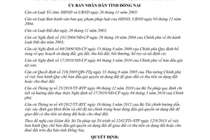 Quyết định 58/2013/QĐ-UBND bán đấu giá quyền sử dụng đất thuê đất Đồng Nai