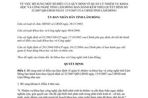 Quyết định 45/2013/QĐ-UBND quản lý nhiệm vụ khoa học công nghệ Lâm Đồng