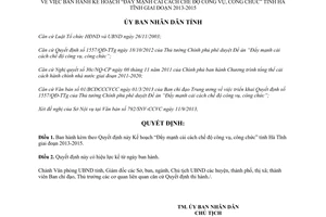 Quyết định 2958/QĐ-UBND 2013 cải cách chế độ công vụ công chức Hà Tĩnh 2013 2015