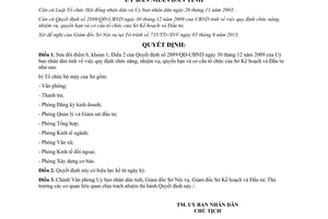 Quyết định 1896/QĐ-UBND 2013 sửa đổi chức năng nhiệm vụ Sở Kế hoạch Thừa Thiên Huế