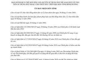 Quyết định 26/2013/QĐ-UBND bán đấu giá quyền sử dụng đất có thu tiền sử dụng đất Bình Dương