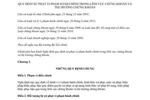 Nghị định 108/2013/NĐ-CP xử phạt vi phạm hành chính trong lĩnh vực chứng khoán