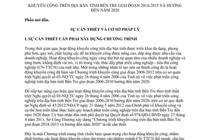 Chương trình 1231/CTr-SCT năm 2013 khuyến công Bến Tre 2014 2015