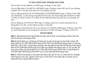 Quyết định 2555/2013/QĐ-UBND Quy chế tổ chức hoạt động thôn bản khu phố Quảng Ninh