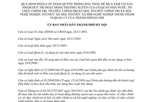 Quyết định 5799/QĐ-UBND năm 2013 phân cấp thẩm quyền mua sắm tài sản nhà nước Hà Nội