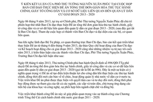 Thông báo 360/TB-VPCP năm 2013 đơn giản hóa thủ tục hành chính quản lý dân cư 2013 2020