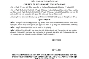 Quyết định 2301/QĐ-UBND năm 2013 công bố thủ tục hành chính Sở Y tế Kiên Giang