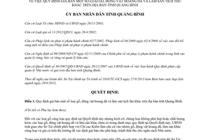 Quyết định 2342/QĐ-UBND 2013 giá bán gỗ động vật hoang dã lâm sản tịch thu khác Quảng Bình