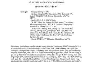 Công điện 50/CĐ-BGTVT năm 2013 áp thấp nhiệt đới trên biển đông