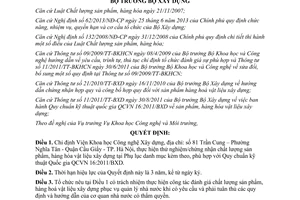 Quyết định 914/QĐ-BXD năm 2013 tổ chức đánh giá sự phù hợp