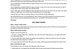 Thông tư 22/2013/TT-BKHCN quản lý đo lường kinh doanh vàng chất lượng vàng trang sức
