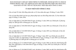 Quyết định 12/2013/QĐ-UBND phối hợp xác định giá đất thuê giao đất Cà Mau