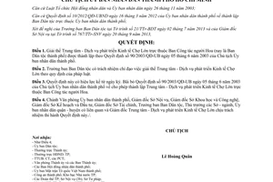 Quyết định 5345/QĐ-UBND năm 2013 giải thể Trung tâm Dịch vụ phát triển Kinh tế Chợ Lớn