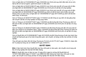 Quyết định 527/2013/QĐ-UBND quản lý sử dụng vật liệu nổ công nghiệp Bắc Giang