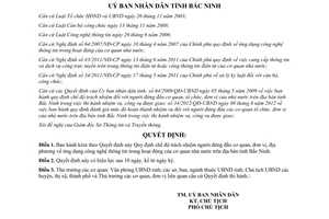 Quyết định 358/2013/QĐ-UBND trách nhiệm người đứng đầu ứng dụng công nghệ thông tin Bắc Ninh