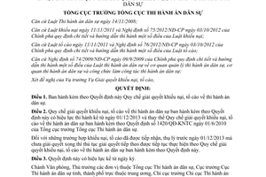 Quyết định 1318/QĐ-TCTHADS 2013 Quy chế giải quyết khiếu nại tố cáo thi hành án dân sự