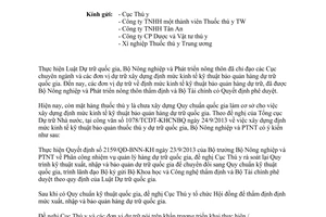 Công văn 4518/BNN-KH năm 2013 chuyển đổi sang Quy chuẩn kỹ thuật quốc gia Bộ Nông Nghiệp