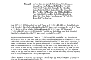 Công văn 3826/BNG-LS năm 2013 phối hợp quản lý tài chính Quỹ Bảo hộ công dân