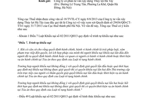 Công văn 3259/TCT-CS năm 2013 khiếu nại quyết định hành chính Thuế