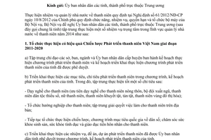 Công văn 3641/BNV-CTTN năm 2013 nhiệm vụ trọng tâm quản lý nhà nước thanh niên 2014