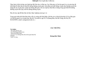 Công văn 890/NGCBQLGD-NG khai thác tài liệu bồi dưỡng thường xuyên trên mạng