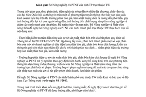 Công văn 3626/BNN-QLCL năm 2013 kiểm tra cơ sở sản xuất phân bón