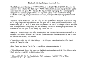 Công văn 5930/TCHQ-VNACCS năm 2013 thông báo doanh nghiệp chạy thử Hệ thống VNACCS/VCIS