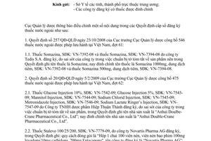 Công văn 17026/QLD-ĐK năm 2013 đính chính quyết định cấp số đăng ký thuốc nước ngoài
