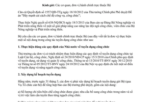 Công văn 3653/BNN-TCCB năm 2013 nâng cao chất lượng tuyển dụng công chức Bộ Nông nghiệp