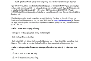 Công văn 2067/BVTV-TTra 2013 thực hiện 114/2013/NĐ-CP xử phạt VPHC giống cây trồng bảo vệ kiểm dịch thực vật