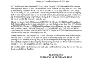 Công văn 13675/BTC-CST năm 2013 thời điểm phát hành hoá đơn dịch vụ