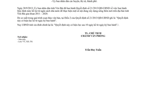 Công văn 2283/UBND-XD năm 2013 đính chính văn bản Yên Bái