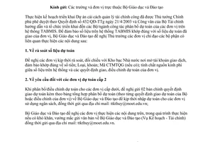 Công văn 7586/BGDĐT-KHTC năm 2013 rà soát số liệu triển khai TABMIS