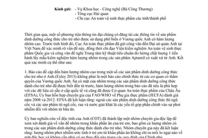 Công văn 2393/ATTP-SP năm 2013 hàm lượng nhôm sản phẩm dinh dưỡng Aptamil