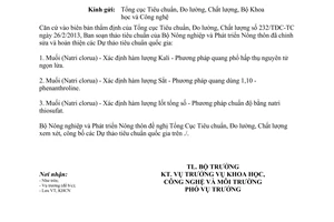 Công văn 5033/BNN-KHCN 2013 đề nghị công bố tiêu chuẩn quốc gia Bộ Nông nghiệp