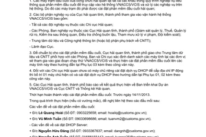 Công văn 6352/TCHQ-VNACCS 2013 hướng dẫn cài đặt phần mềm hải quan VNACCS/VCIS