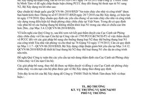 Công văn 369/BXD-KHCN năm 2013 hướng dẫn áp dụng QCVN 06:2010/BXD