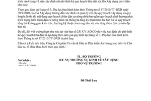 Công văn 239/BXD-KTXD năm 2013 xác định chi phí thiết kế quy hoạch