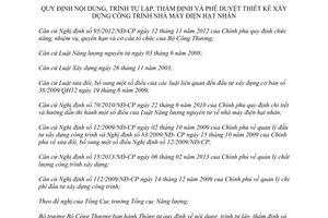 Thông tư 23/2013/TT-BCT trình tự lập thẩm định thiết kế xây dựng công trình nhà máy điện hạt nhân