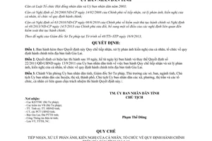 Quyết định 29/2013/QĐ-UBND tiếp nhận xử lý phản ánh kiến nghị hành chính Gia Lai