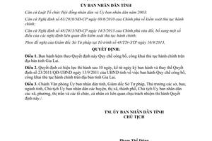 Quyết định 30/2013/QĐ-UBND công bố công khai thủ tục hành chính Gia Lai