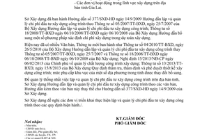 Hướng dẫn 520/SXD-QLHĐXD hướng dẫn lập quản lý chi phí đầu tư xây dựng Gia Lai 2013