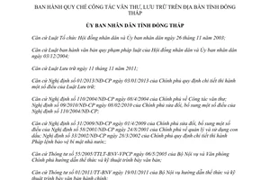 Quyết định 985/QĐ-UBND-HC năm 2013 Quy chế công tác văn thư lưu trữ Đồng Tháp