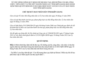 Quyết định 2336/QĐ-UBND 2013 đính chính Quyết định chế độ cán bộ công viên chức Kiên Giang