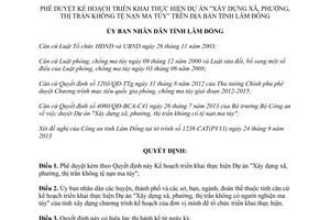 Quyết định 1977/QĐ-UBND 2013 Kế hoạch Xây dựng xã phường thị trấn không tệ nạn ma túy Lâm Đồng